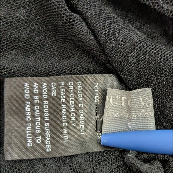 Outcast Clothing Sheer Lace Floral Long Sleeve Black Top Size Small Y2K Gothic - Picture 5 of 5